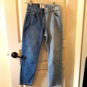 Revice jeans split zipper fly two tone jeans 25